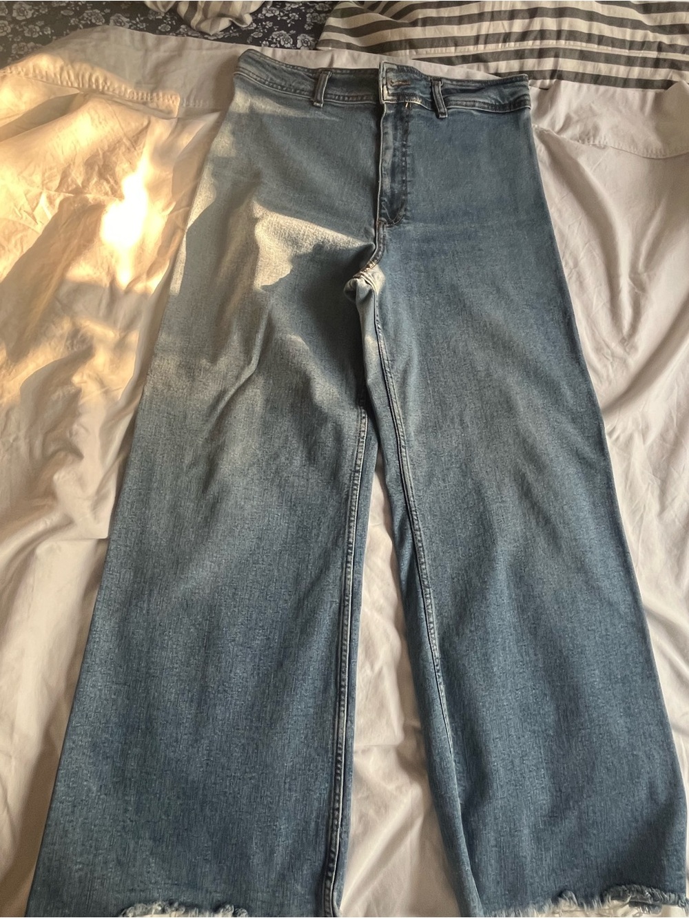 Light Blue Straight-Leg Jeans